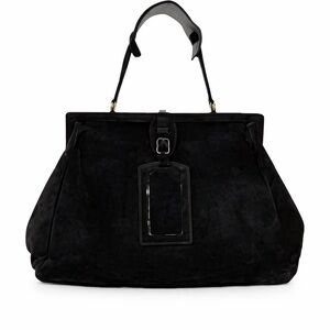 Balenciaga Black Suede Tote Bag
